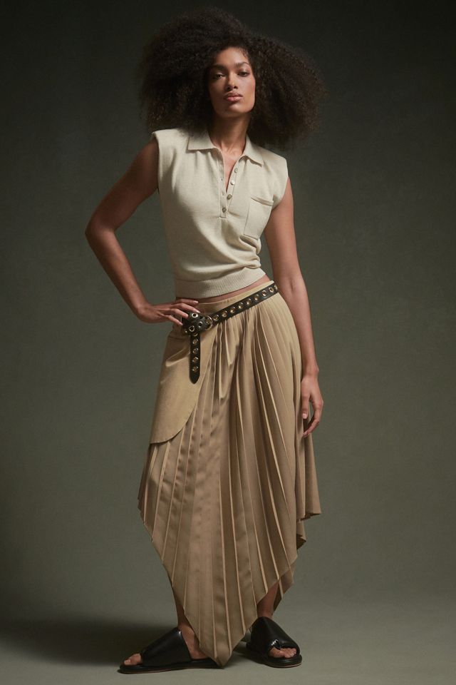 Mare Mare x Anthropologie Pleated High-Low Skirt #7