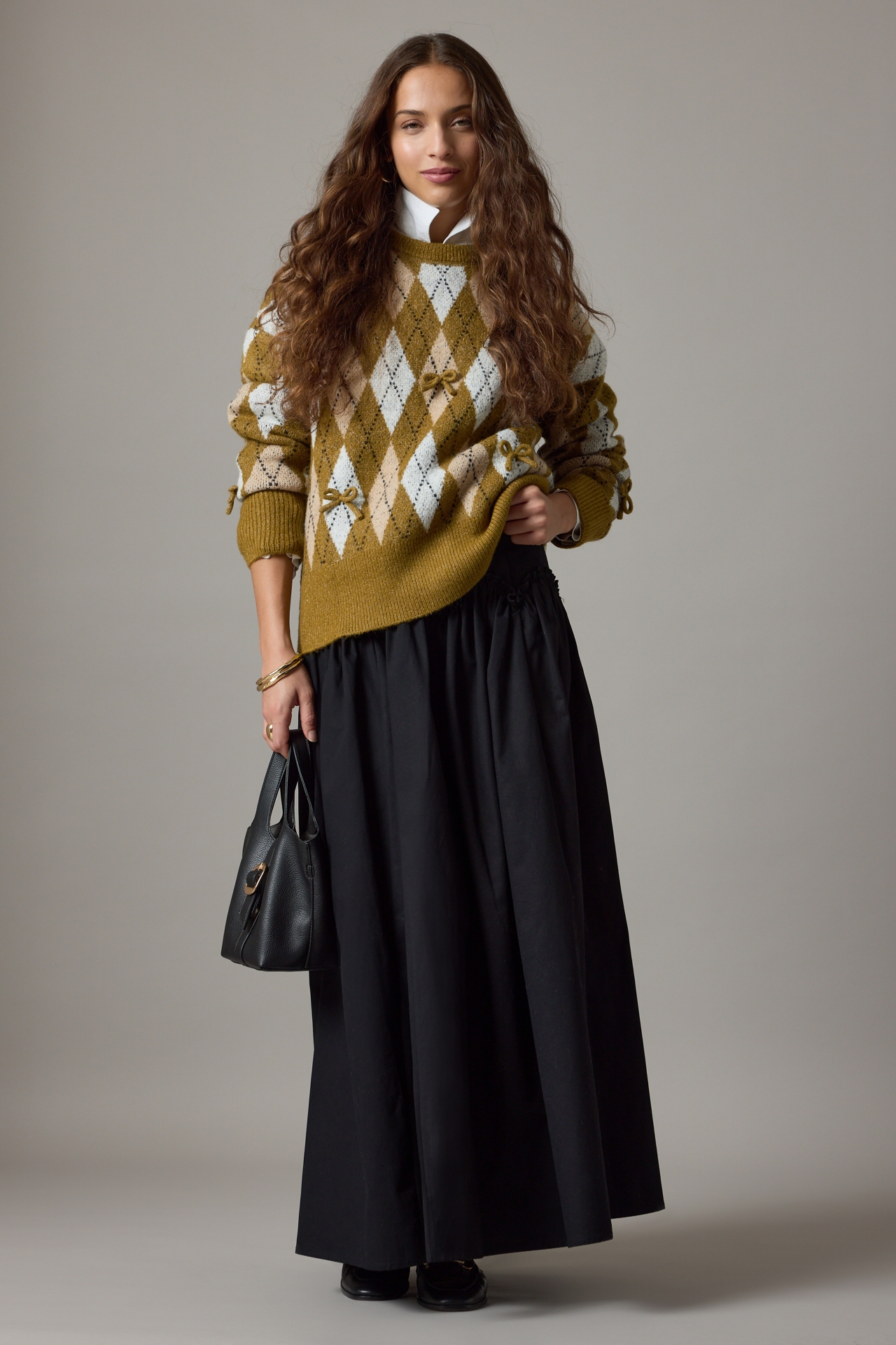 Mare x Anthropologie Basque-Waist Maxi Skirt