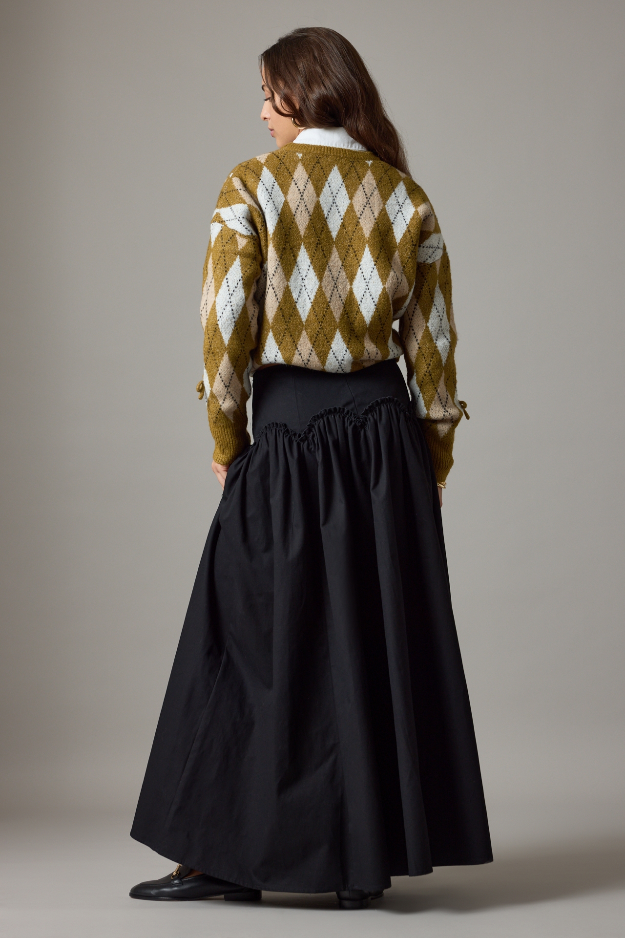 Mare x Anthropologie Basque-Waist Maxi Skirt