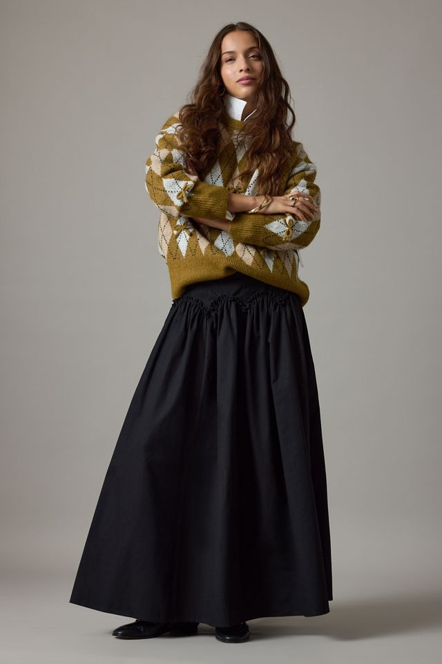 Mare Mare x Anthropologie Basque-Waist Maxi Skirt | Anthropologie