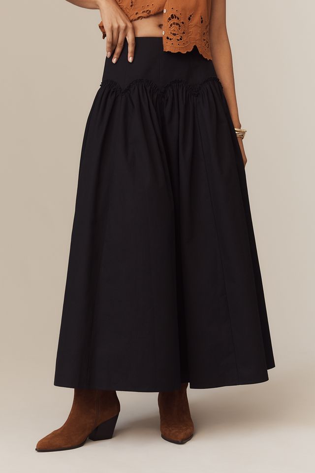 Mare Mare x Anthropologie Basque-Waist Maxi Skirt #1