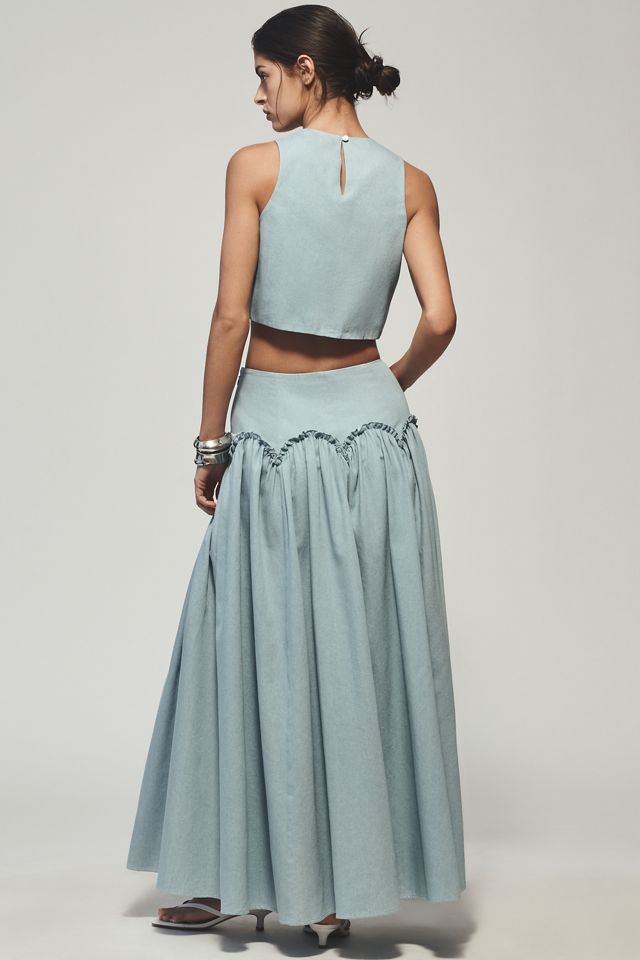 Mare Mare x Anthropologie Maxirock mit Basque-Taille #1