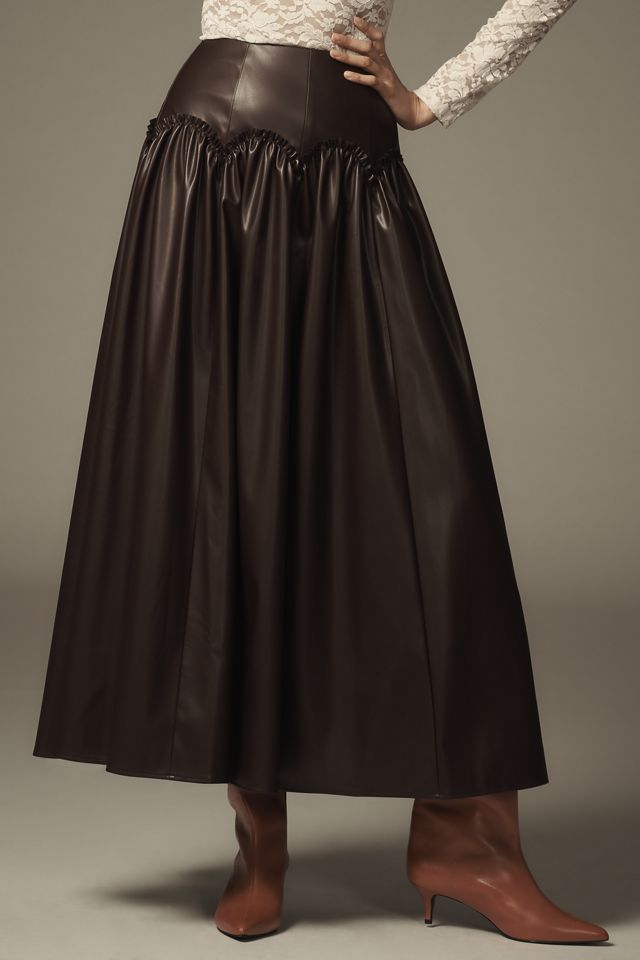 Mare Mare x Anthropologie Basque-Waist Maxi Skirt #1