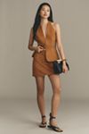 Mare Mare Faux-Suede Rivet-Trim Mini Skirt