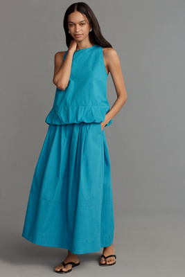 Shop Maeve Poplin Maxi Skirt