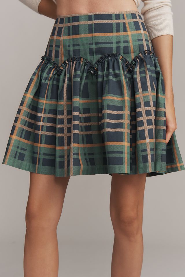 Mare Mare Basque-Waist Plaid Mini Skirt #2