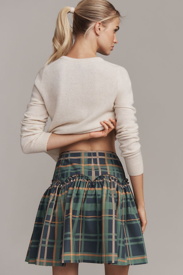 Mare Mare Basque-Waist Plaid Mini Skirt #3