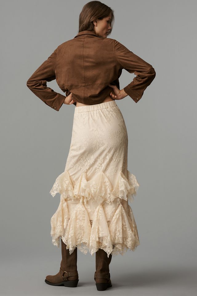 Mare Mare Lace Tiered Midi Skirt #2