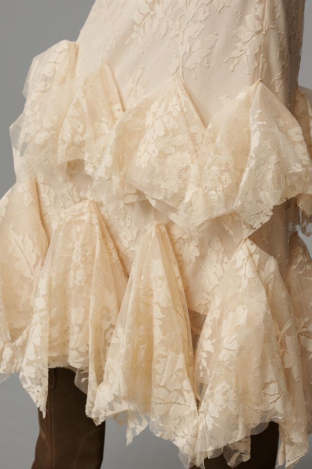 Mare Mare Lace Tiered Midi Skirt #3