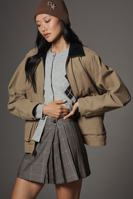 Mare Mare Pleated Mini Skirt In Brown