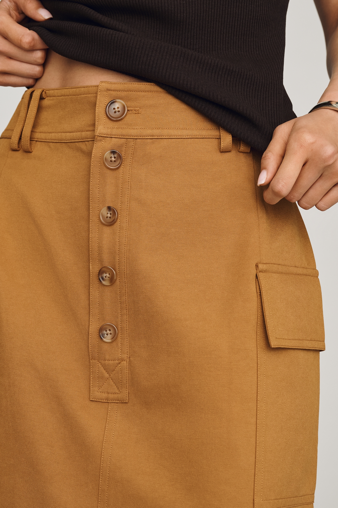 Mare Belted Cargo Pencil Skirt