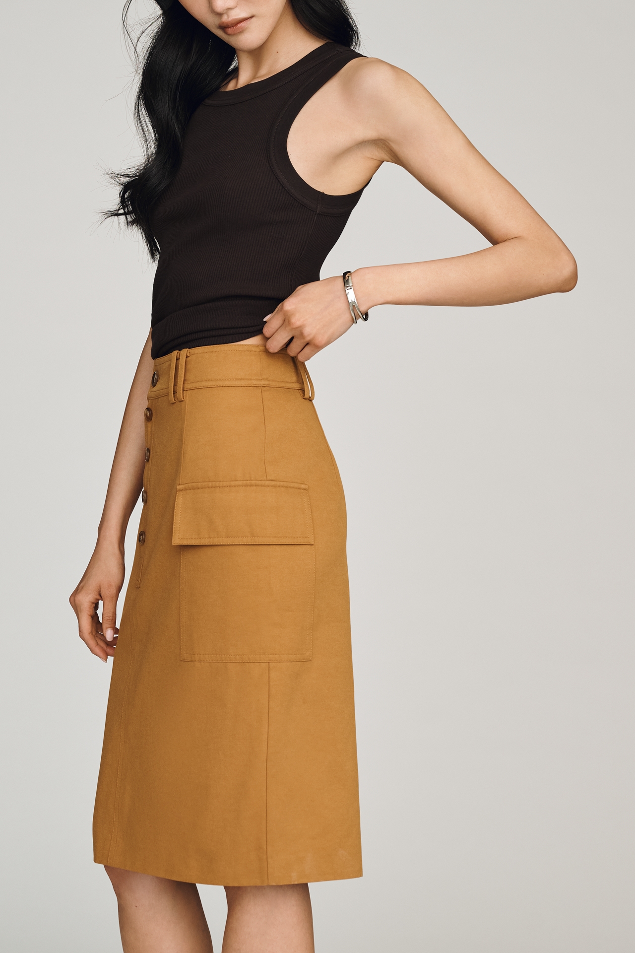 Mare Belted Cargo Pencil Skirt