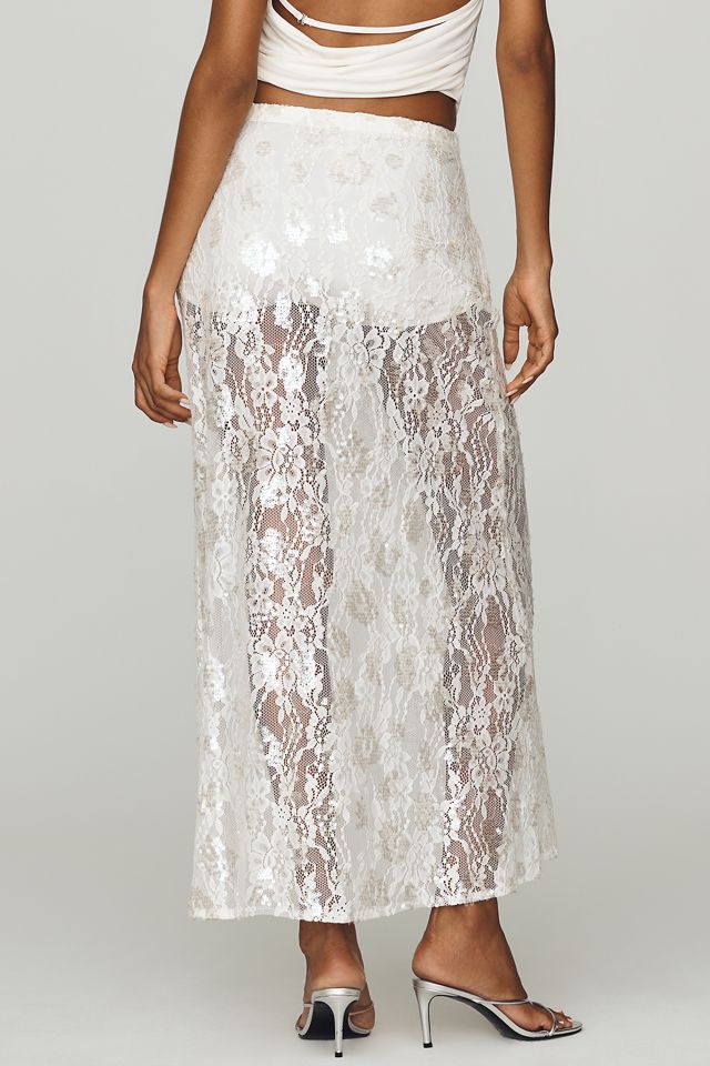 Mare Mare Sheer Lace Sequin Skirt #3