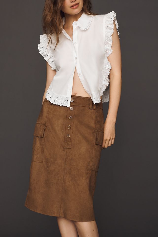 Mare Mare Faux Suede Cargo Skirt #2
