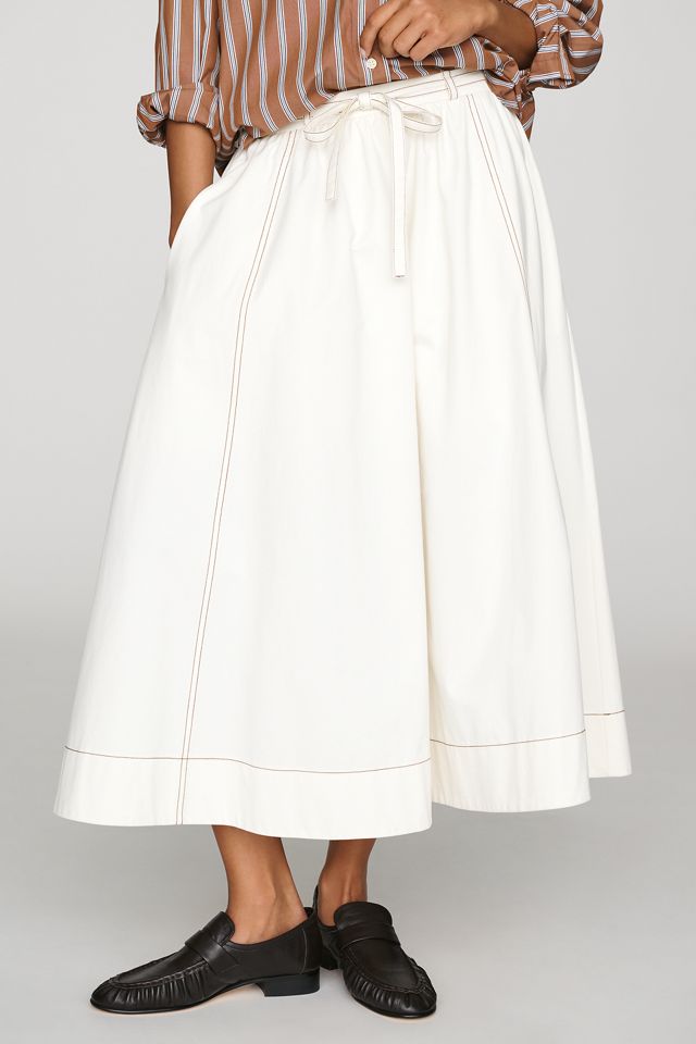 Mare Mare 100% Cotton Seamed Midi Skirt #1