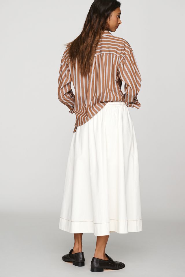 Mare Mare 100% Cotton Seamed Midi Skirt #3