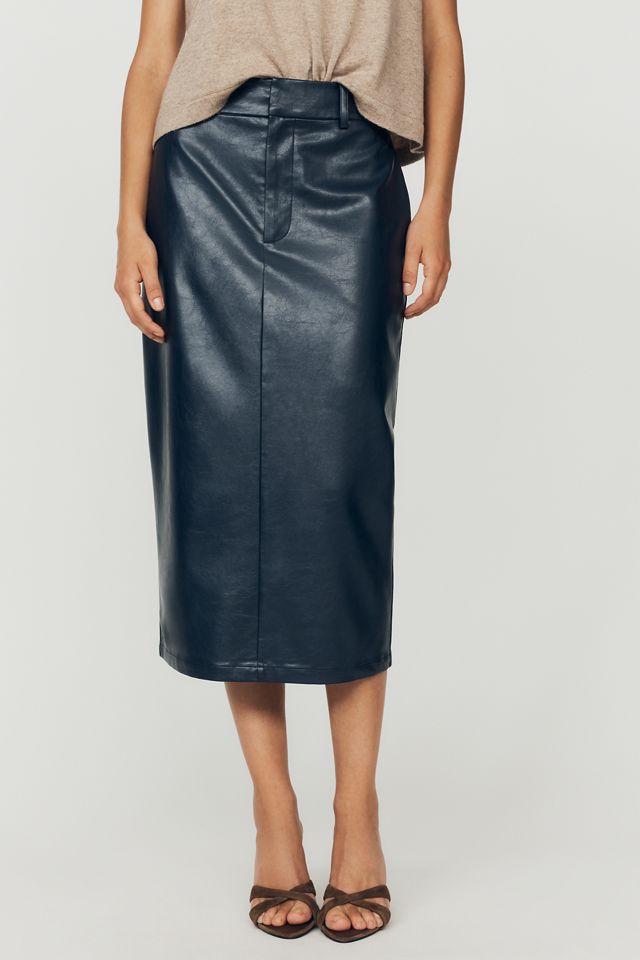 Mare Mare Faux-Leather Midi Pencil Skirt #1