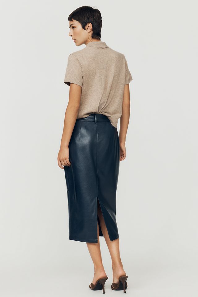 Mare Mare Faux-Leather Midi Pencil Skirt #2