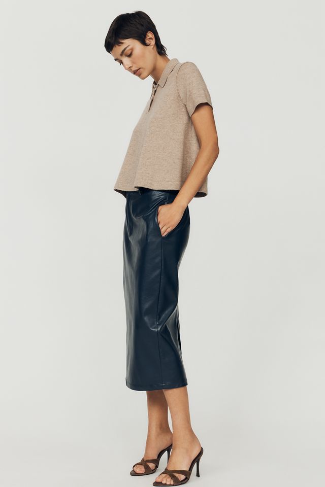 Mare Mare Faux-Leather Midi Pencil Skirt #3