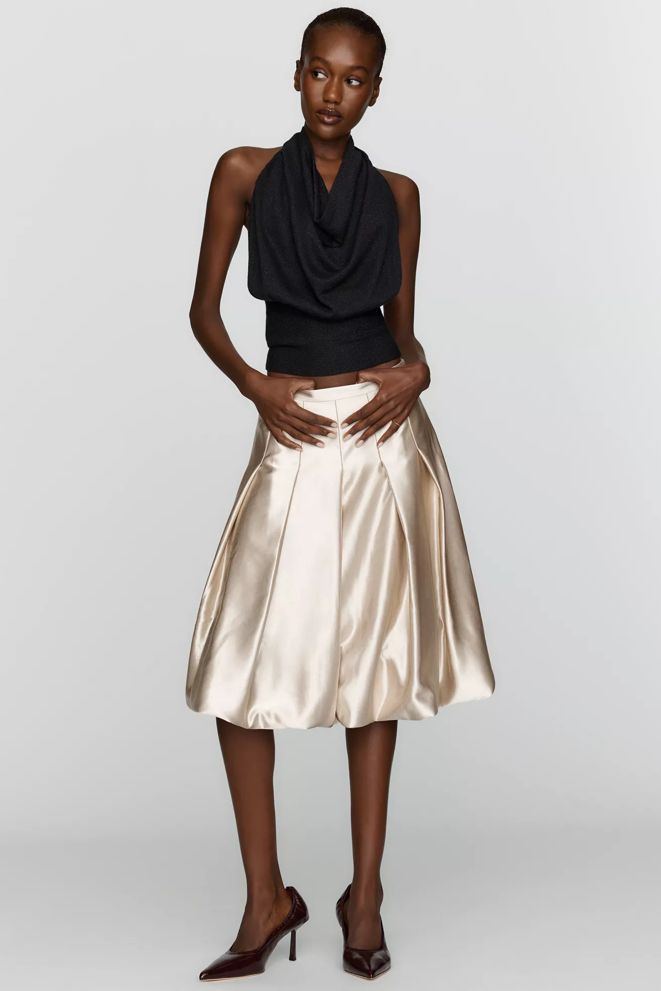 Mare Mare Shine Drop Waist Skirt
