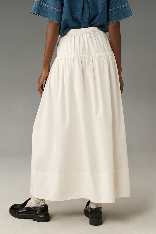 Maeve Drop-Waist Poplin Skirt #4