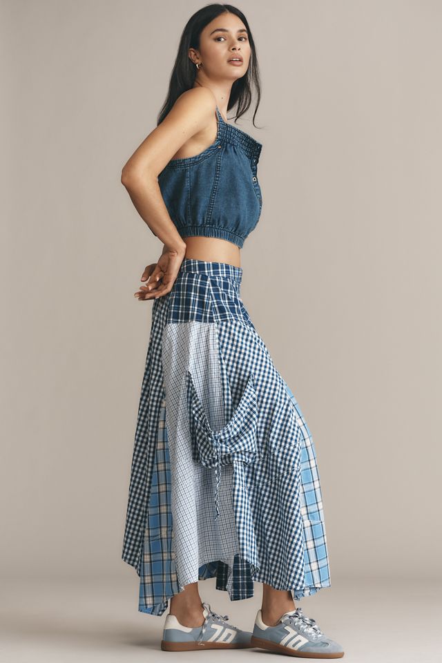 Pilcro Reworked Menswear Maxi Skirt #3