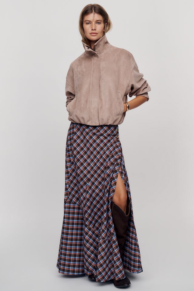 By Anthropologie Olivette Plaid Maxi Skirt #3