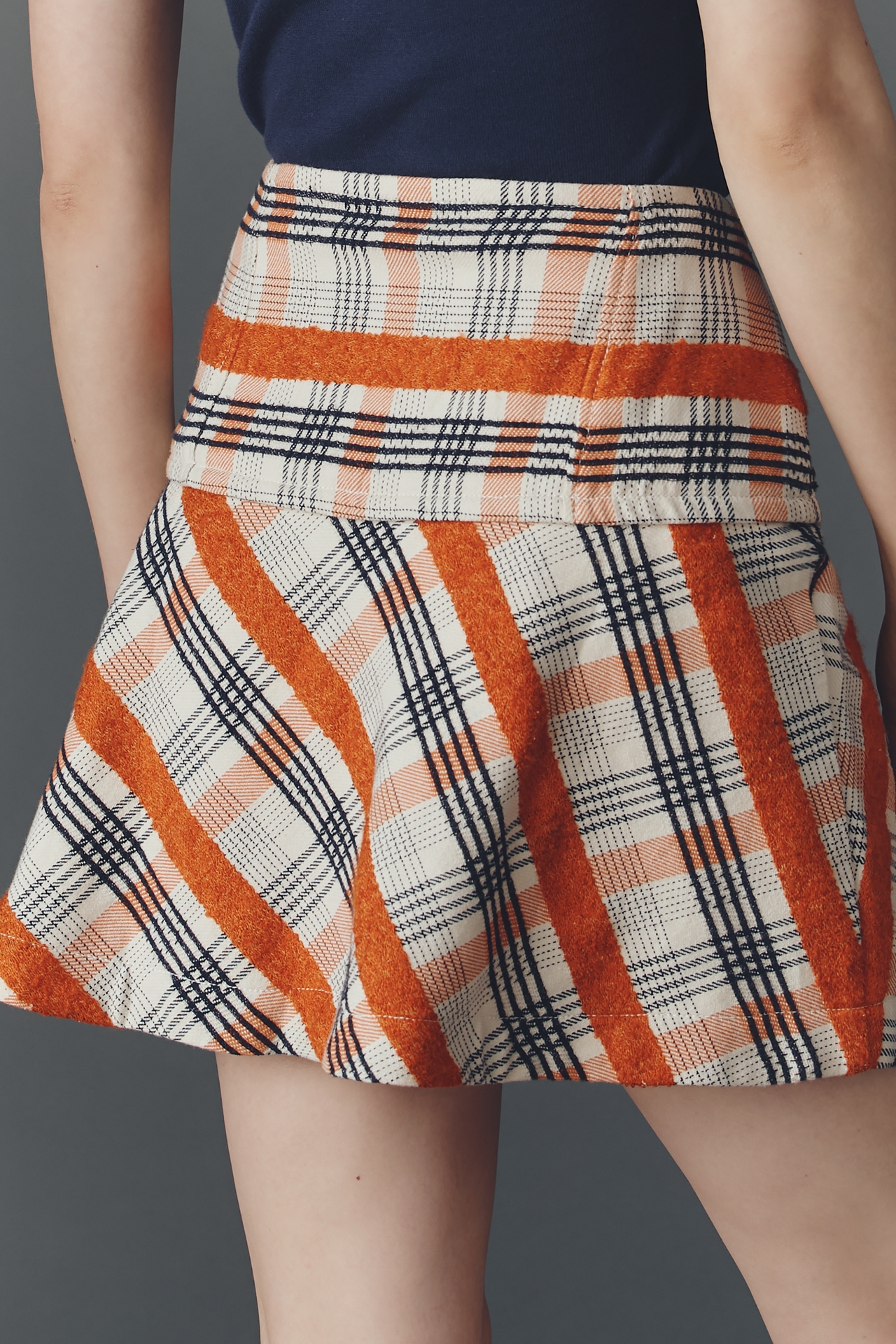 Maeve Tweed Button-Front Mini Skirt
