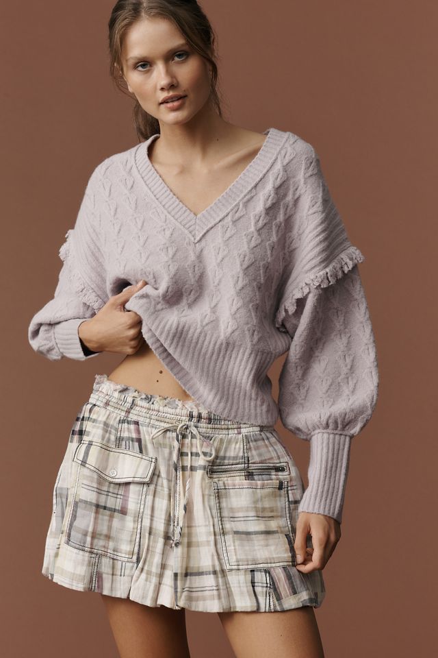 Pilcro Patchwork Bubble Mini Skirt #2