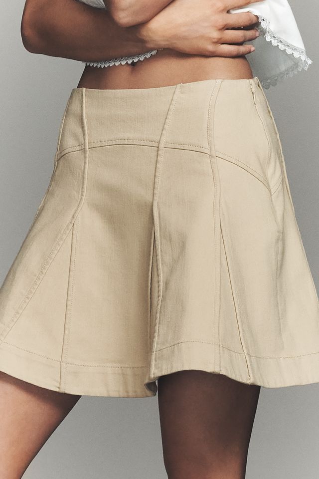 By Anthropologie Waisted Panel Mini Skirt #1
