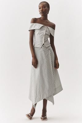 Hazel Asymmetric Midi Skirt