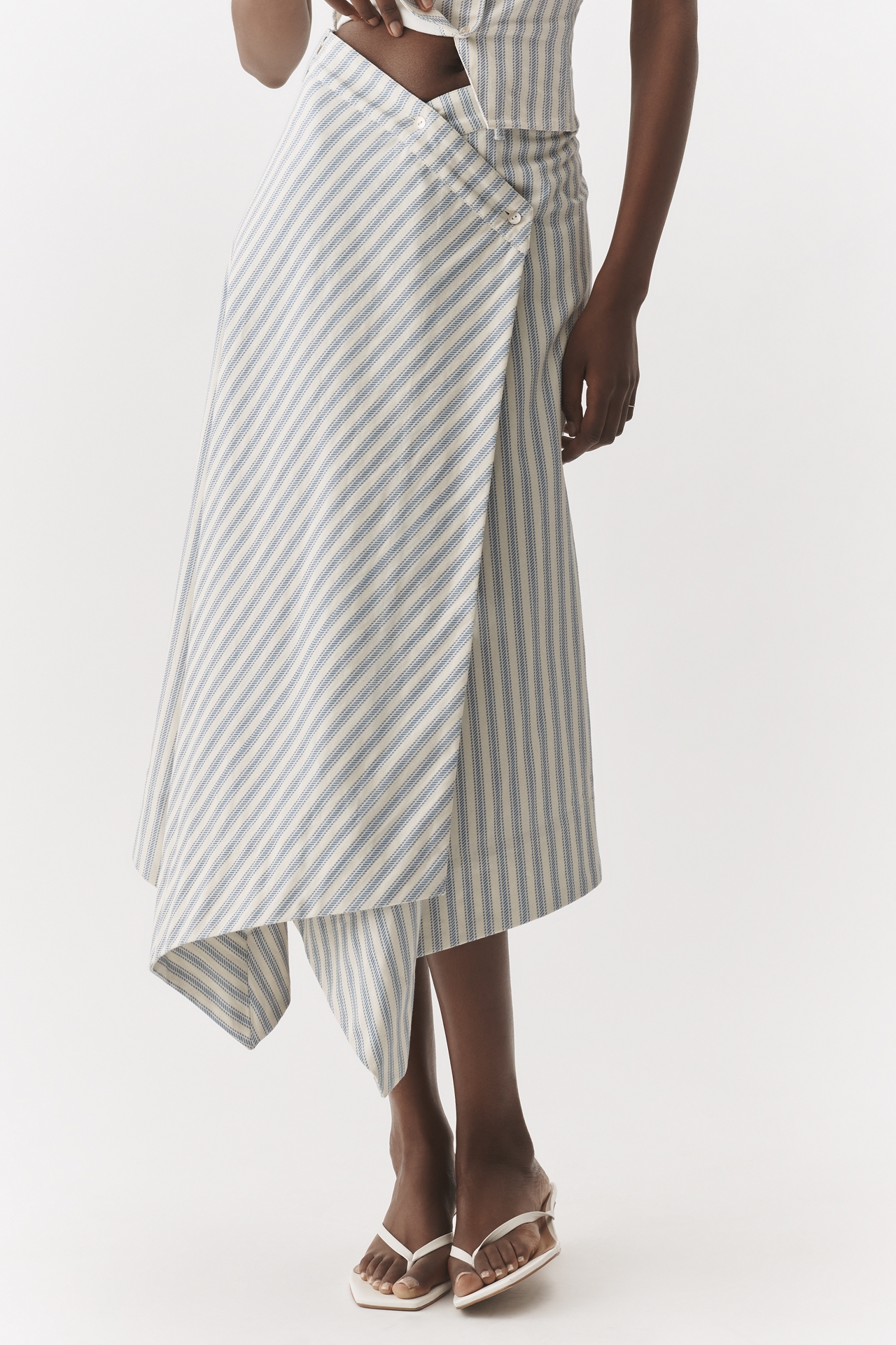 Muse Assembly Hazel Asymmetric Midi Skirt