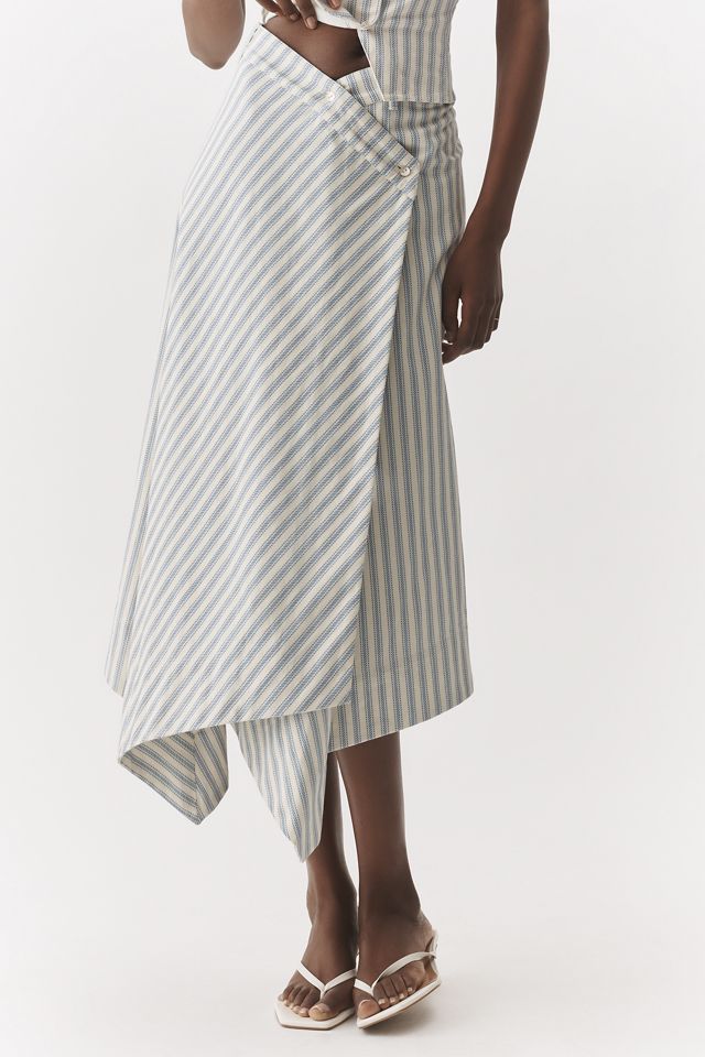 Muse Assembly Hazel Asymmetric Midi Skirt | Anthropologie