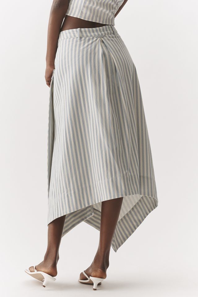 Muse Assembly Hazel Asymmetric Midi Skirt | Anthropologie