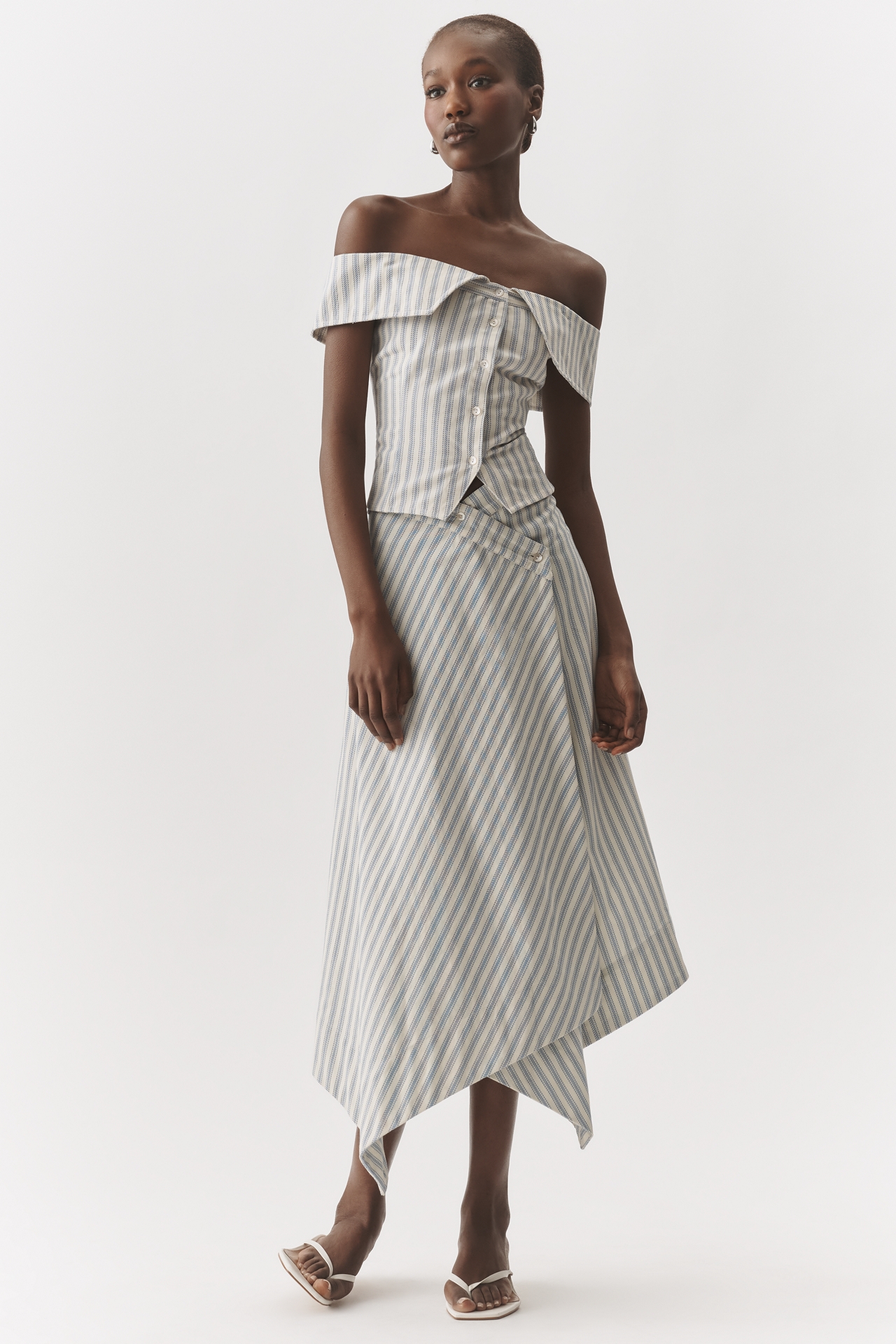 Muse Assembly Hazel Asymmetric Midi Skirt