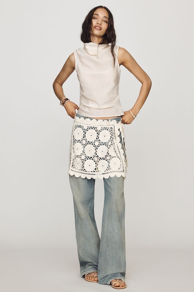 Muse Assembly Mildred Cotton Crochet Skirt | Anthropologie
