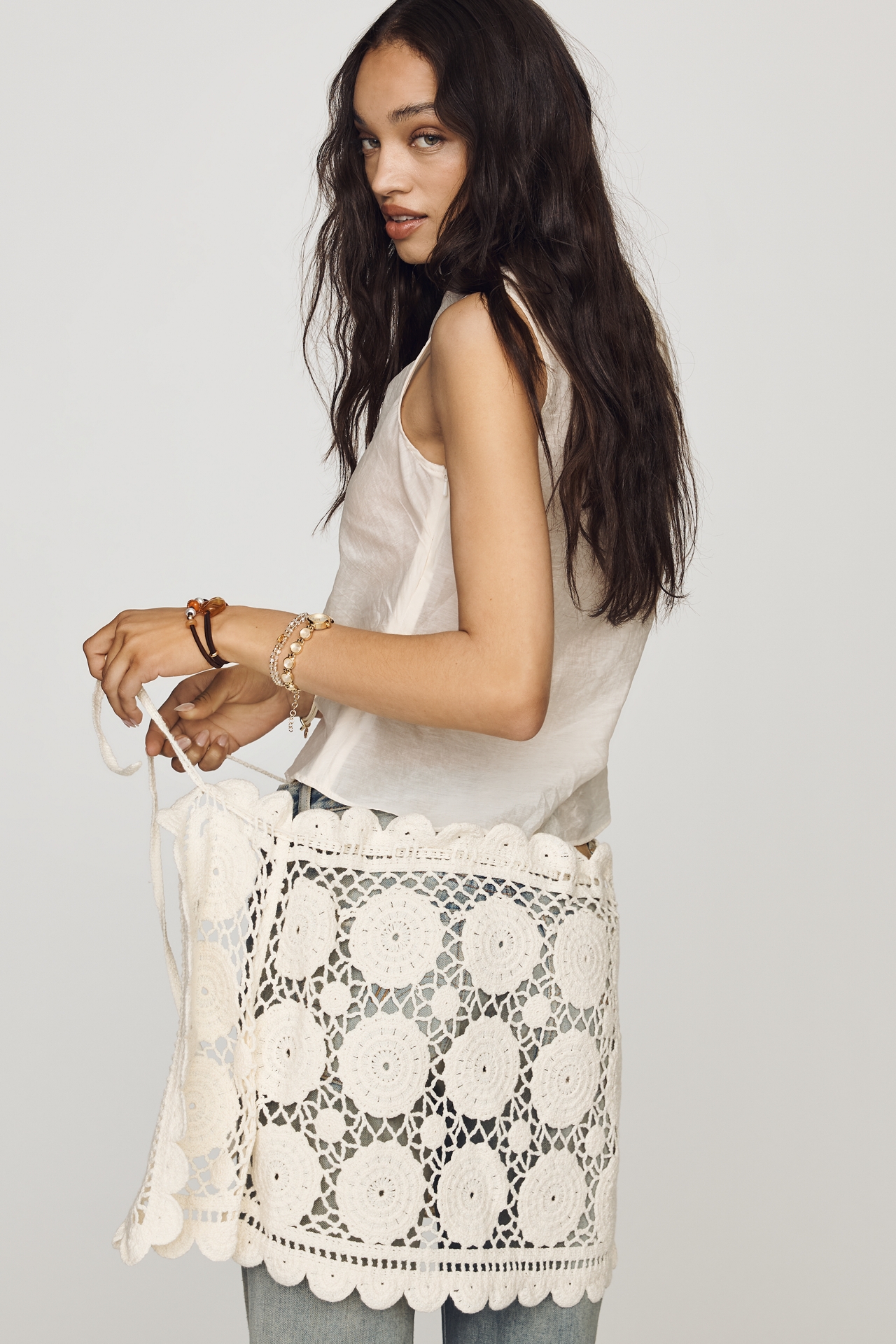 Muse Assembly Mildred Cotton Crochet Skirt