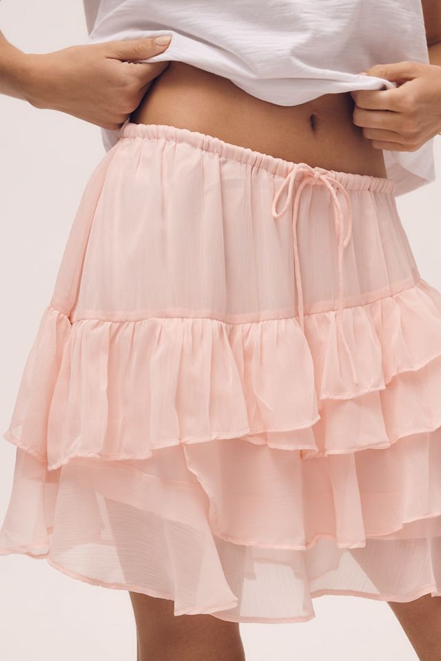 Muse Assembly Ivy Ruffle Mini Skirt | Anthropologie