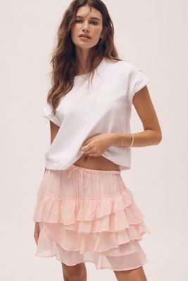 Muse Assembly Ivy Ruffle Mini Skirt