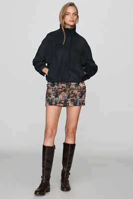 Muse Assembly Josephine Mini Skirt In Black