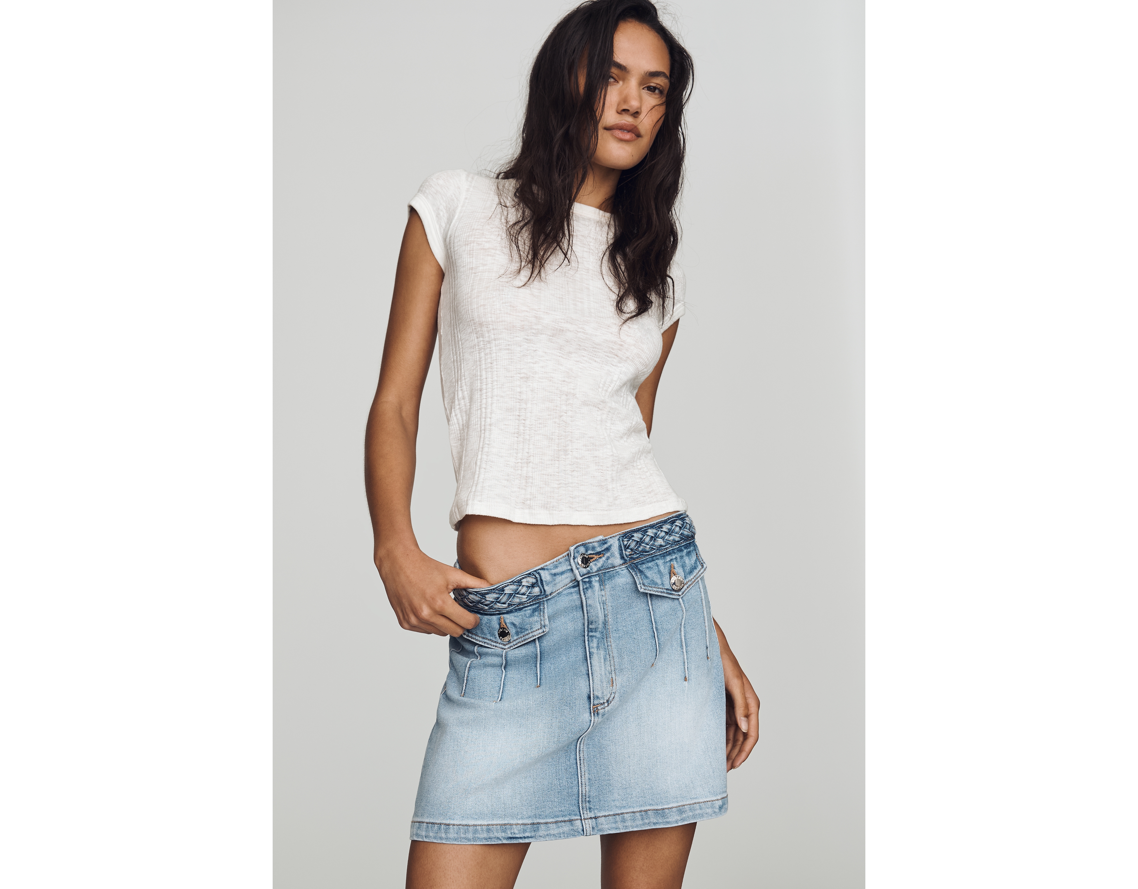 Rolla's High Line Denim Mini Skirt