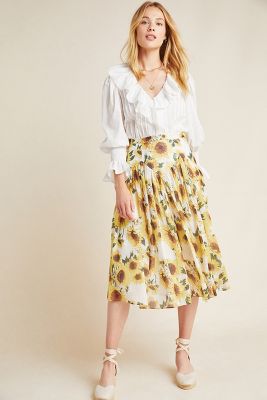 sunflower midi skirt