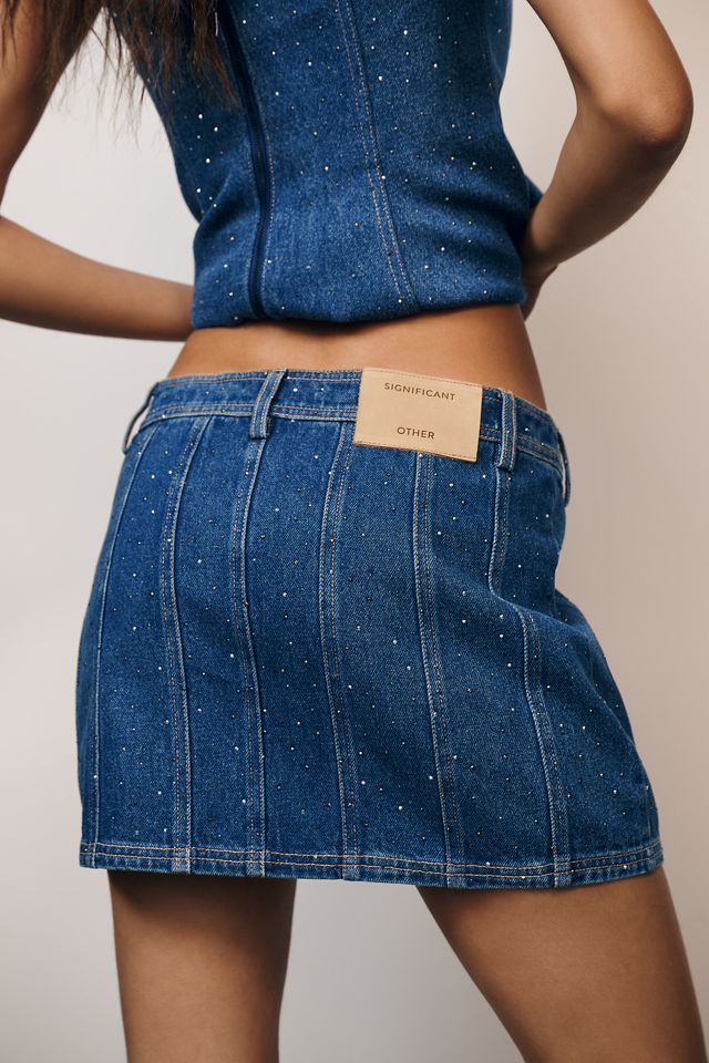 Significant Other Juno Denim Mini Skirt | Anthropologie