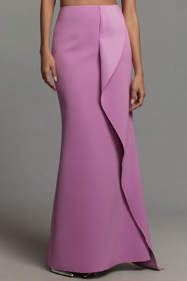 Acler Underwood Ruffled Crepe Maxi Skirt #1