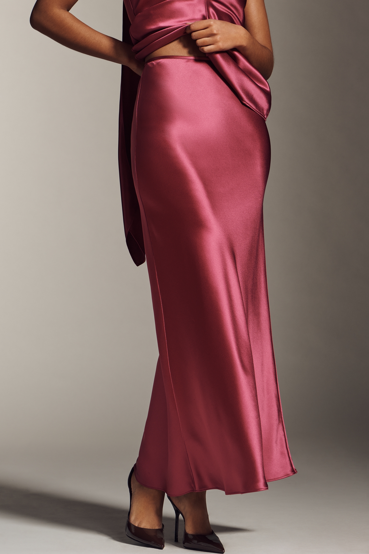 Acler Shortgreen Maxi Slip Skirt