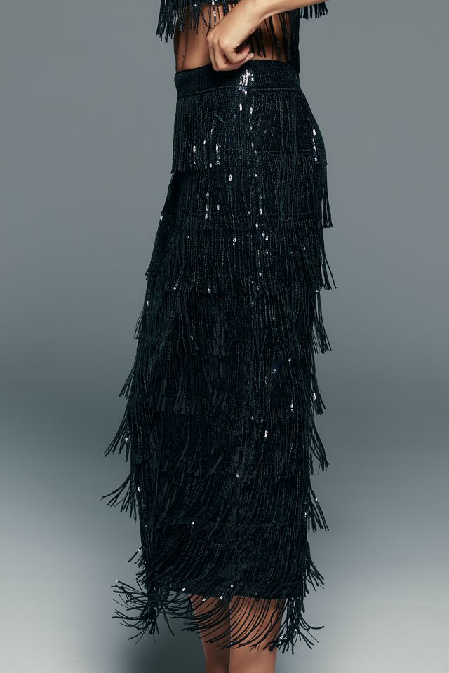 Susana Monaco Fringe Midi Skirt #2