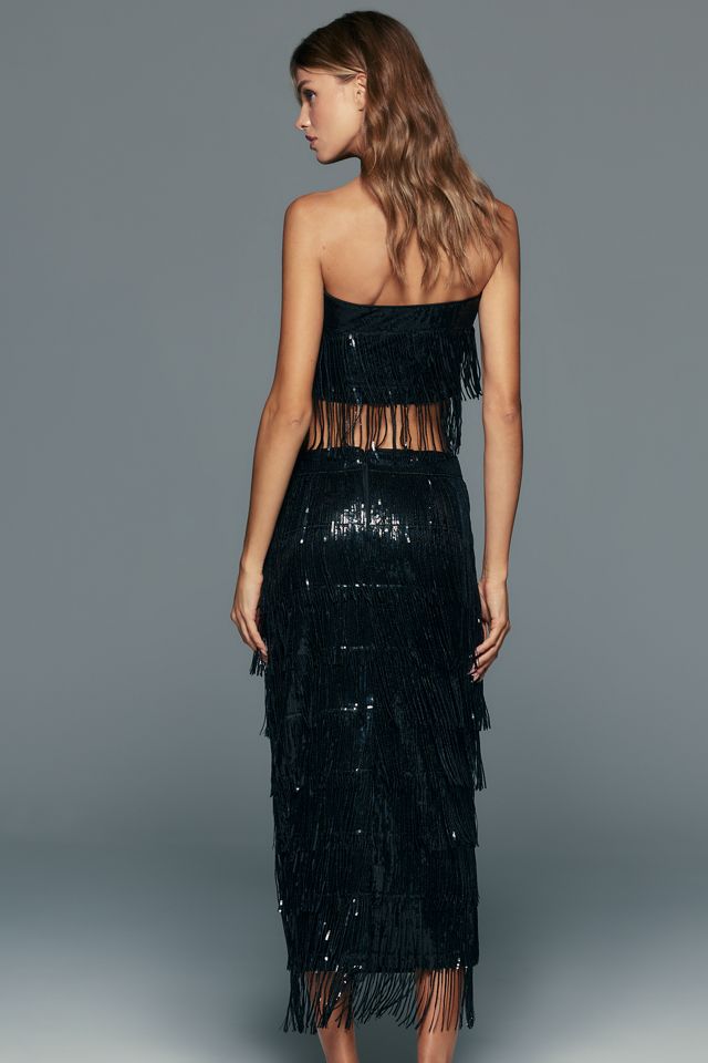 Susana Monaco Fringe Midi Skirt #3