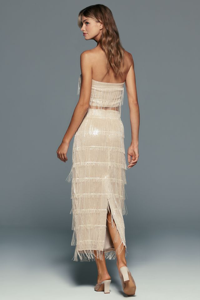 Susana Monaco Fringe Midi Skirt #3