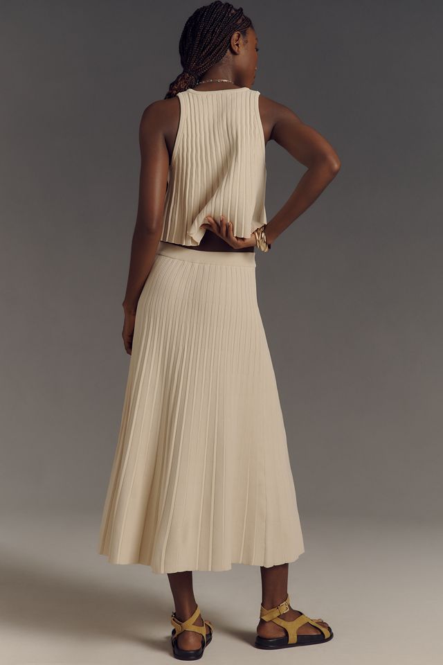 English Factory Knit Pointelle Midi Skirt #2