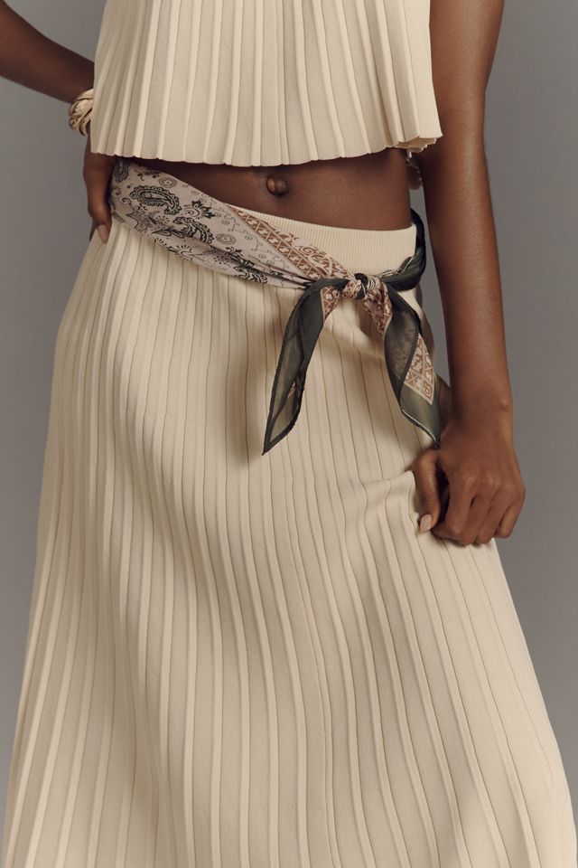 English Factory Knit Pointelle Midi Skirt #3